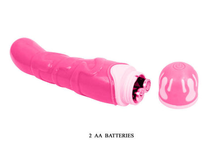 Pinkes silikon vibrating toy mit abnehmbarem kappe und sichtbaren aa batterien von baile der realistischen hahn rosa 21,8 cm