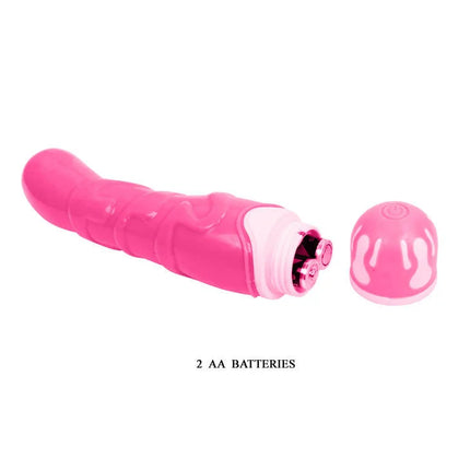 Pinkes silikon vibrating toy mit abnehmbarem kappe und sichtbaren aa batterien von baile der realistischen hahn rosa 21,8 cm