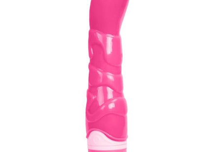 Baile der realistischen hahn rosa 21.8 cm pinker silikon vibratory toy mit glänzendem finish und weißen akzenten