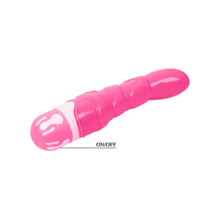 Rosa silikon vibrator mit weißem flammendesign und ein/aus schalter baile der realistischen hahn 21,8 cm