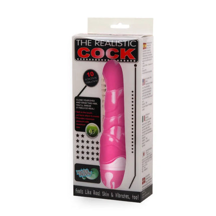 Baile realistischer silikon vibrator in rosa und weiß in originalverpackung 21,8 cm lang