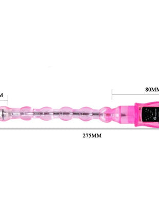 Baile distorsion dreifach rosa stimulator rosa transparentes plastikspielzeug mit segmentiertem körper und bedienfeld