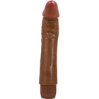 Brauner silikonvibrator mit strukturierter oberfläche und abgerundetem kopf baile dybbuk realistischer vibrator 24 cm mulatte