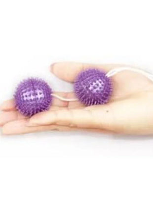 Baile lila strukturierte spiky massagebälle mit 3,6 cm durchmesser und verbindendem weißem band