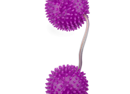 Vibranter lila spitzer massage roller mit flexiblem metallgriff baile ein tiefes vergnügen blle mit lila strukturierung 3,60 cm