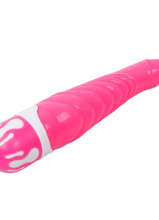 Rosa silikon vibrator mit weißem swirl-design am runden ende baile g-spot 21 8 cm
