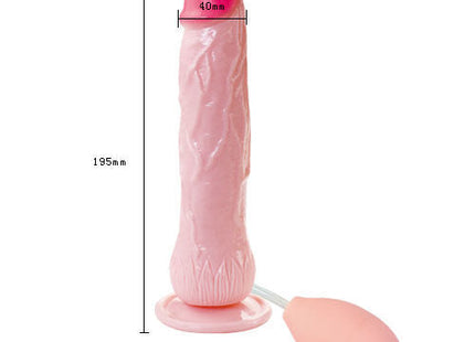 Pink silikon dildo mit strukturierter oberfläche und pumpe basierend auf baile eros realistischer ejakulator penis