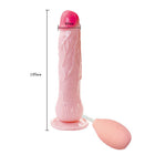 Pink silikon dildo mit strukturierter oberfläche und pumpe basierend auf baile eros realistischer ejakulator penis