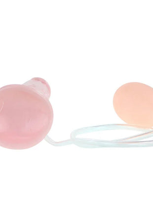 Pink silikon ohrstöpsel mit klarem kunststoff verbindungskord für baile eros realistischer ejakulator penis