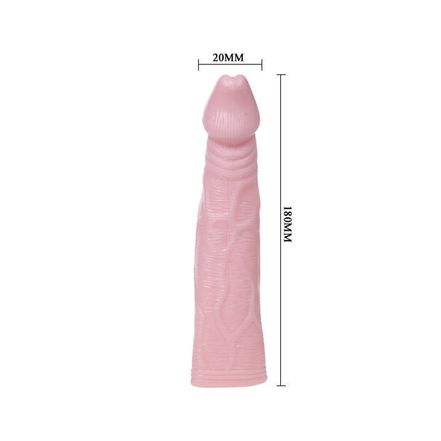 Pink silikon dildo 180mm lang 20mm breit von baile fantasy vibe extension für erweitertes spielzeug