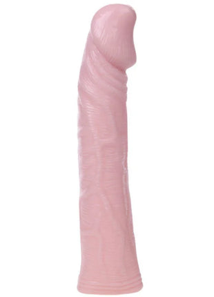 Pink silikon dildo mit realistischer struktur und spitz zulaufender spitze von baile fantasy vibe extension