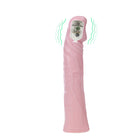Rosa silikon vibrierendes baile fantasy vibe extension spielzeug mit transparentem batteriefach oben