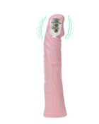 Rosa silikon vibrierendes baile fantasy vibe extension spielzeug mit transparentem batteriefach oben