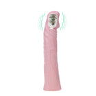 Rosa silikon vibrierendes baile fantasy vibe extension spielzeug mit transparentem batteriefach oben