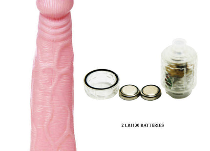 Pink silikon vibrator mit strukturierter oberfläche und gerilltem design von baile fantasy vibe extension