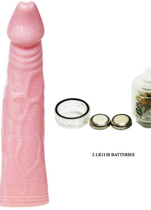 Pink silikon vibrator mit strukturierter oberfläche und gerilltem design von baile fantasy vibe extension