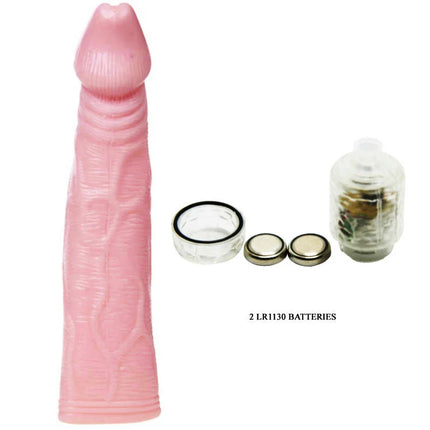 Pink silikon vibrator mit strukturierter oberfläche und gerilltem design von baile fantasy vibe extension