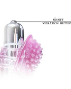 Baile fingertipvibrator in pink und transparent aus silikon mit silbernem metallknopf zur stimulierenden massage