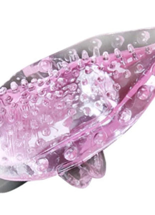 Baile fingervibrator stimulierendes massagert rosa translucent silikon mit blasenstruktur und grauer basis