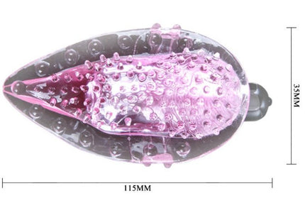 Baile fingervibrator stimulierendes massagert aus pinkem und klarem silikon mit strukturierter oberfläche
