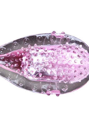 Baile fingervibrator aus pinkem und klarem silikon mit texturierter blasenoberfläche für stimulierende massage