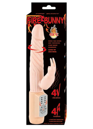 Baile fire bunny rotator mit feuersystem 4v vibrations- und rotationsspielzeug mit pfirsichfarbener strukturierter shaft und handförmiger basis