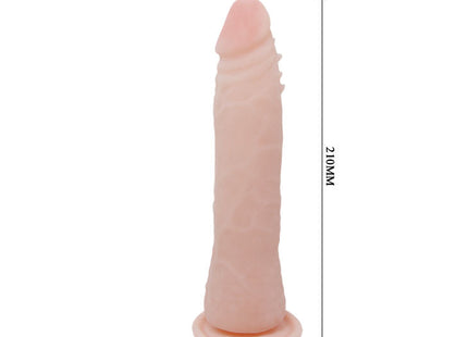 Rosa silikon dildo mit texturierten rillen und rundem sockel 210mm lang 20mm breit baile fit realistischer tpr-wirbeltier