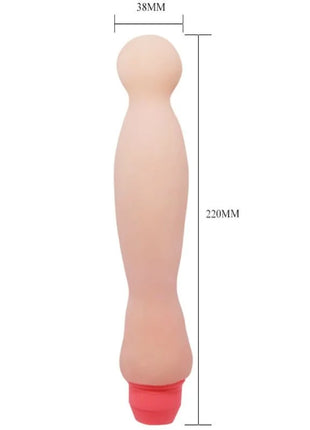 Baile flexi vibe sensual rückenvibrator 22 cm peachfarbener silikonspielzeug mit abgerundetem kopf und zugespitzter basis