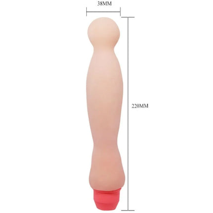 Baile flexi vibe sensual rückenvibrator 22 cm peachfarbener silikonspielzeug mit abgerundetem kopf und zugespitzter basis