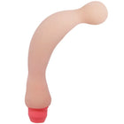 Beige silikon flexi vibe sensual rückenvibrator 22 cm mit rosa basis und gebogener form