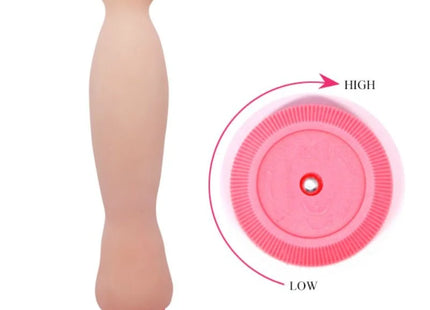 Rosa silikon vibrator flexi vibe sensual rückenvibrator 22 cm mit rundem griff und mehrstufiger vibration
