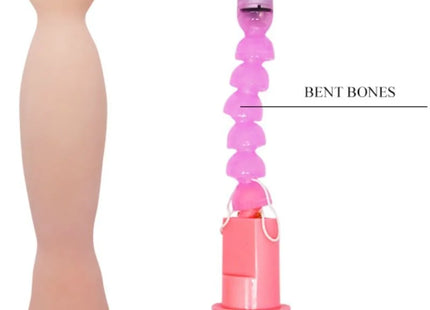 Pink silikon vibrierer mit flexiblem segmentdesign und einem glatten hautfarbenen finish für sinnliche massage
