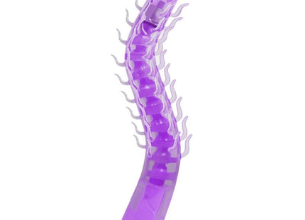Baile flexi vibe sensual spine biegbare vibrierdildo flieder 23 5 cm lila transparenter plastik mit weißen flammenförmigen vorsprüngen
