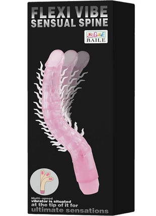 Baile flexi vibe sensual spine biegbare vibrierdildo flieder 23 5 cm pink translucent mit mehrstufigem motor am spitzenende