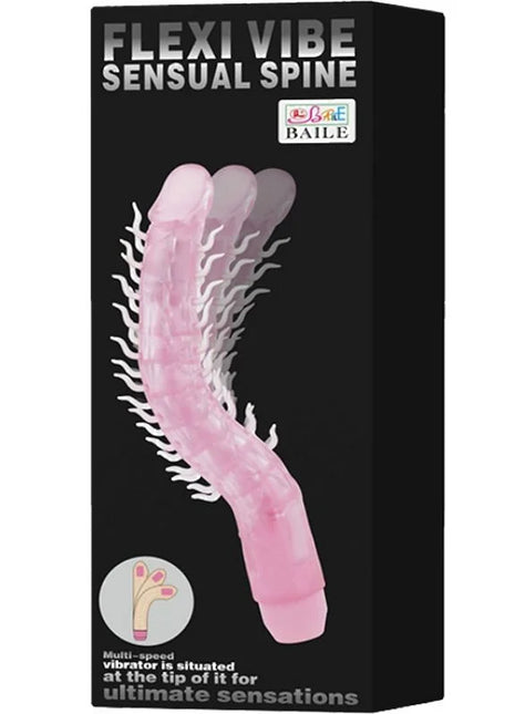 Baile flexi vibe sensual spine biegbare vibrierdildo flieder 23 5 cm pink translucent mit mehrstufigem motor am spitzenende