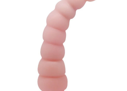 Rosafarbener baile flexi vibe sensual spine flexibler vibrator aus silikon mit segmentiertem körper und roter basis