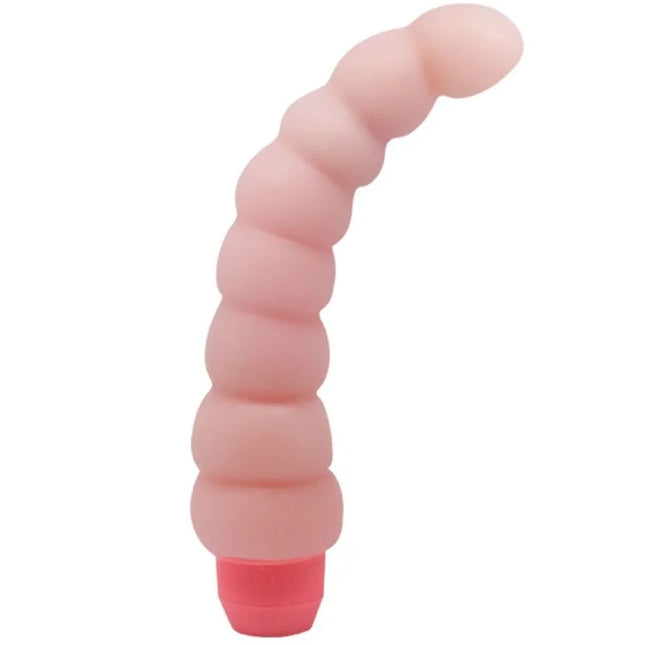 Rosafarbener baile flexi vibe sensual spine flexibler vibrator aus silikon mit segmentiertem körper und roter basis