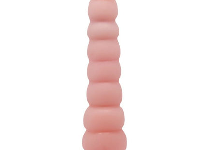 Pink silikon dildo mit gerippter oberfläche und leuchtend pinker basis von baile flexi vibe sensual spine flexibler vibrator 19 cm