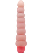 Pink silikon dildo mit gerippter oberfläche und leuchtend pinker basis von baile flexi vibe sensual spine flexibler vibrator 19 cm