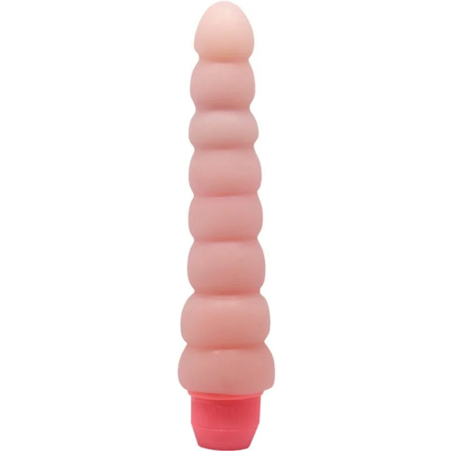 Pink silikon dildo mit gerippter oberfläche und leuchtend pinker basis von baile flexi vibe sensual spine flexibler vibrator 19 cm