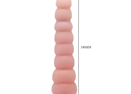 Pink silikon vibrator mit flexibler segmentierter struktur und rotem boden baile flexi vibe sensual spine 19 cm