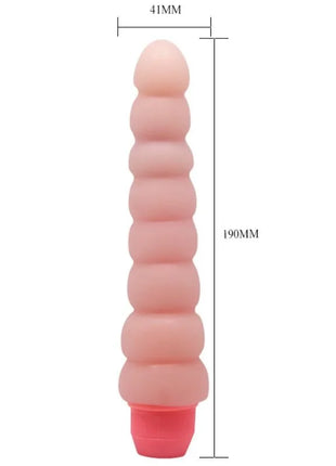Pink silikon vibrator mit flexibler segmentierter struktur und rotem boden baile flexi vibe sensual spine 19 cm