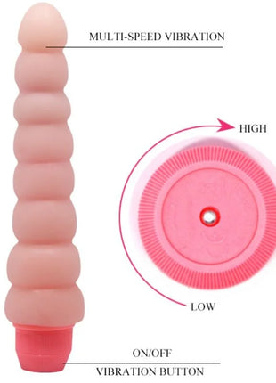 Pinkfarbener silikonvibrator baile flexi vibe sensual spine mit texturierten rillen und geschwindigkeitskontrolle