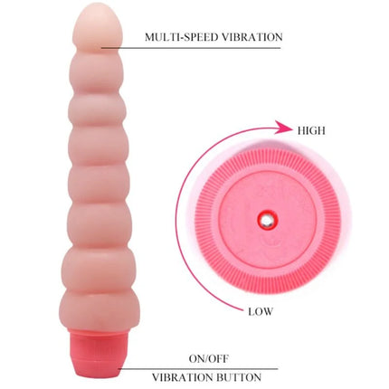 Pinkfarbener silikonvibrator baile flexi vibe sensual spine mit texturierten rillen und geschwindigkeitskontrolle