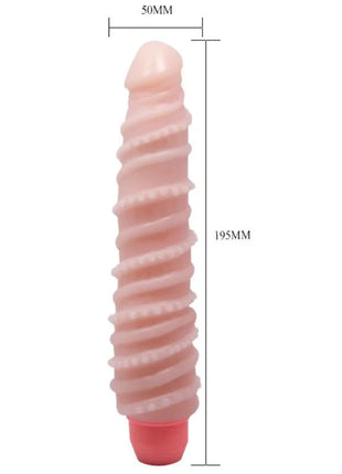 Rosafarbener silikonspiralvibrator mit roten basis 195mm lang von baile flexi vibe sensual spiralvibrator 19.5 cm