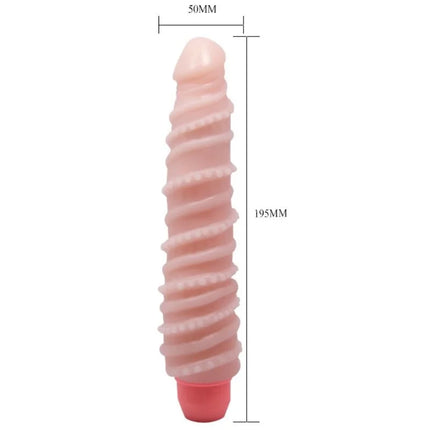 Rosafarbener silikonspiralvibrator mit roten basis 195mm lang von baile flexi vibe sensual spiralvibrator 19.5 cm