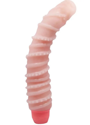 Rosa silikon vibrierendes spielzeug baile flexi vibe sensual spiralvibrator 19.5 cm mit spiralförmiger struktur und rotem sockel