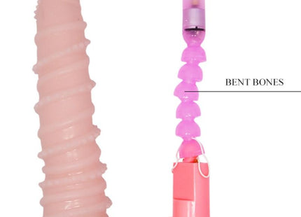Pink silikon vibrator mit segmentiertem flexiblem hals und abnehmbarem basis namens bent bones von baile flexi vibe