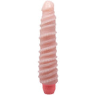 Rosa silikon dildo mit spiralförmigen rillen und rotem sockel baile flexi vibe sensual spiralvibrator 19,5 cm