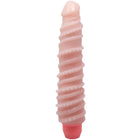 Rosa silikon dildo mit spiralförmigen rillen und rotem sockel baile flexi vibe sensual spiralvibrator 19,5 cm